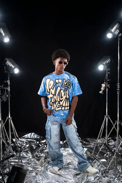 No Finish Line Blue Premium Mens Tee