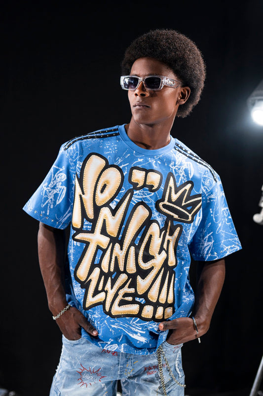 No Finish Line Blue Premium Mens Tee