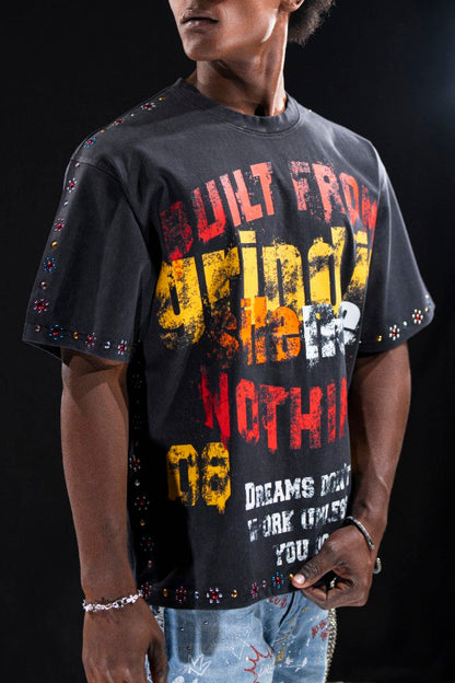 Built From Nothing Premium Mens Tee Black