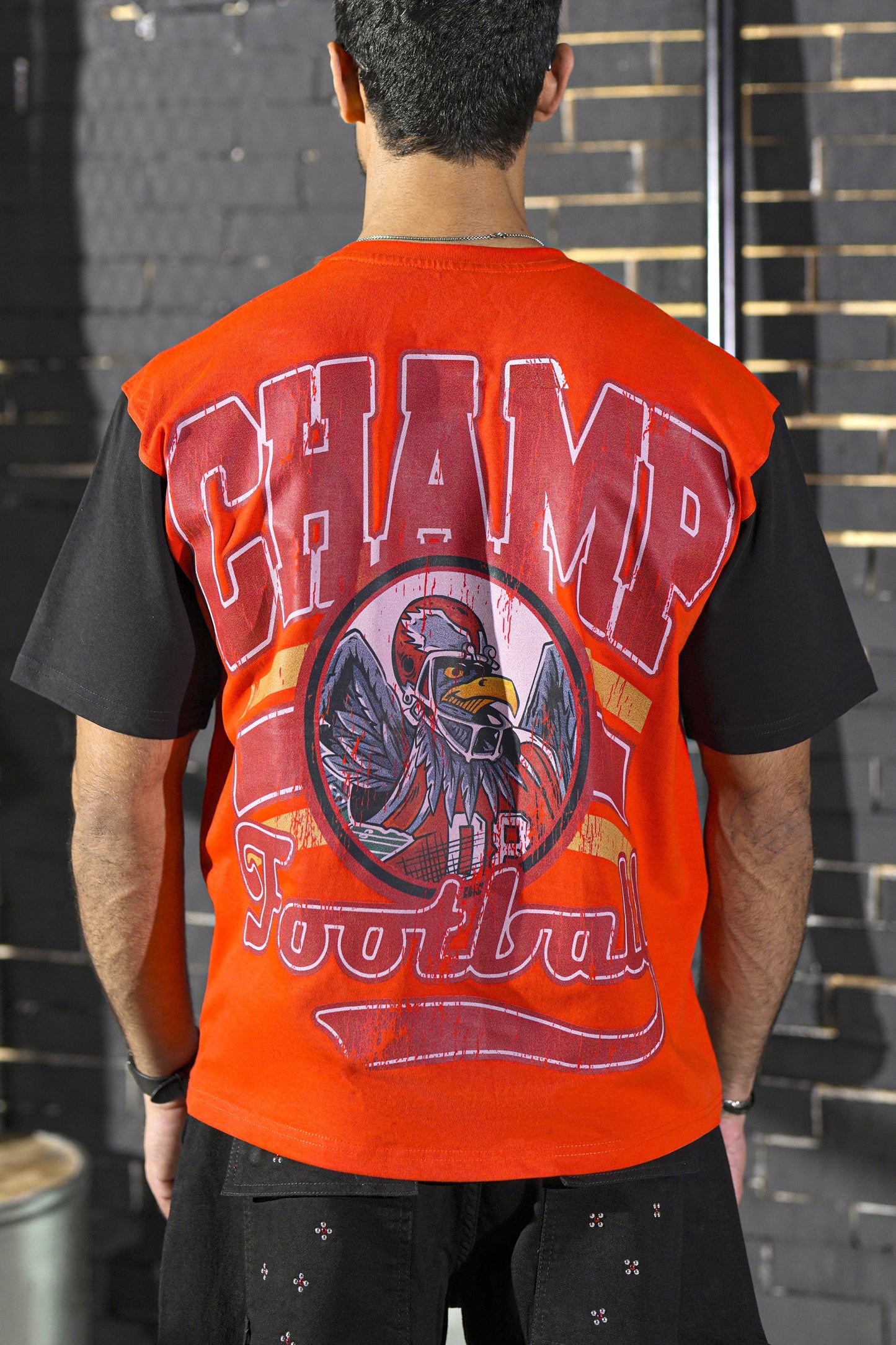 Champ Premium Embellished Mens Tee Red