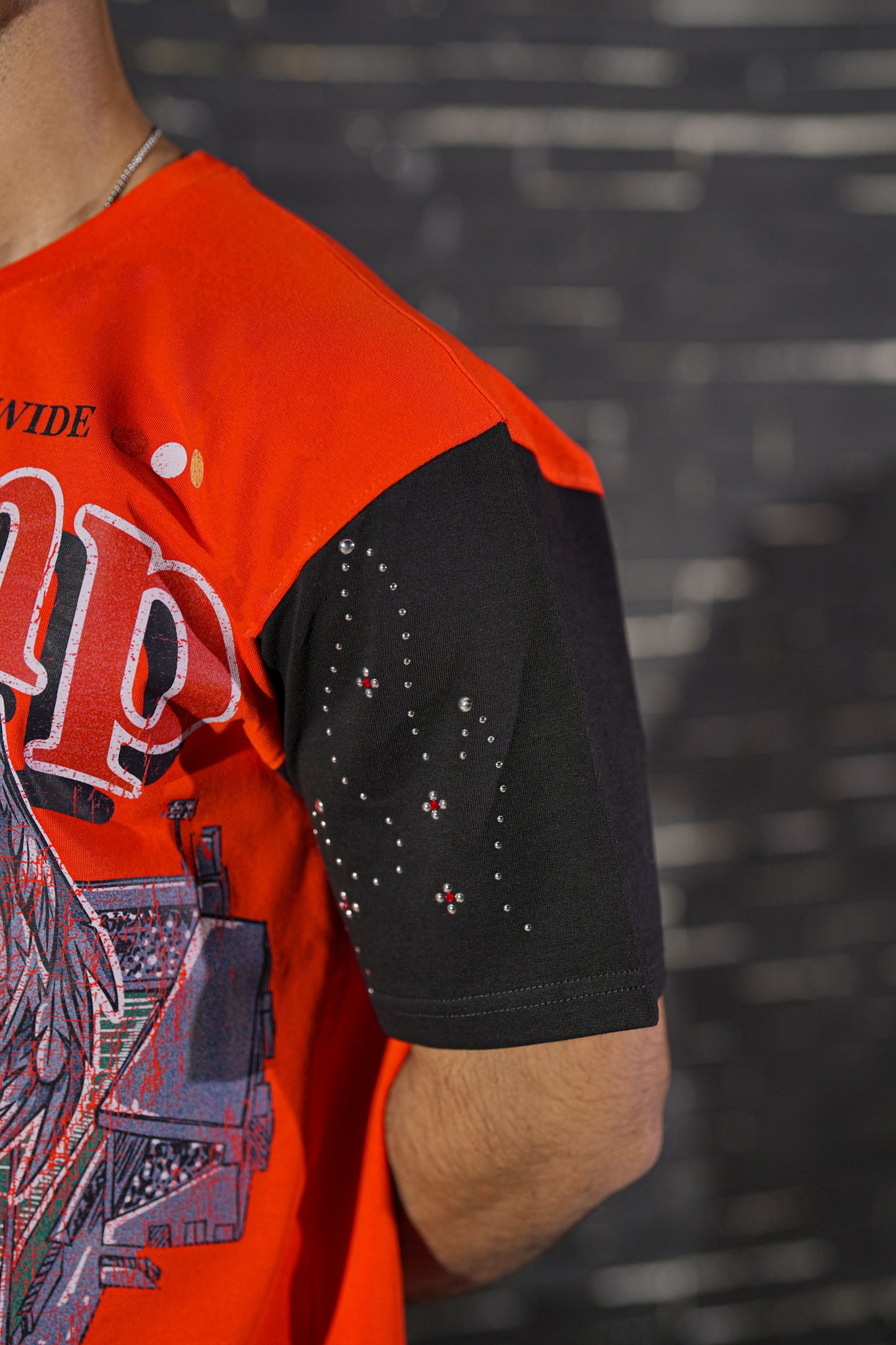Champ Premium Embellished Mens Tee Red