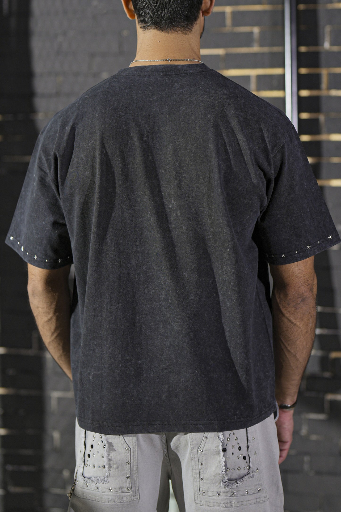 Unseen Premium Embellished Mens Tee Black
