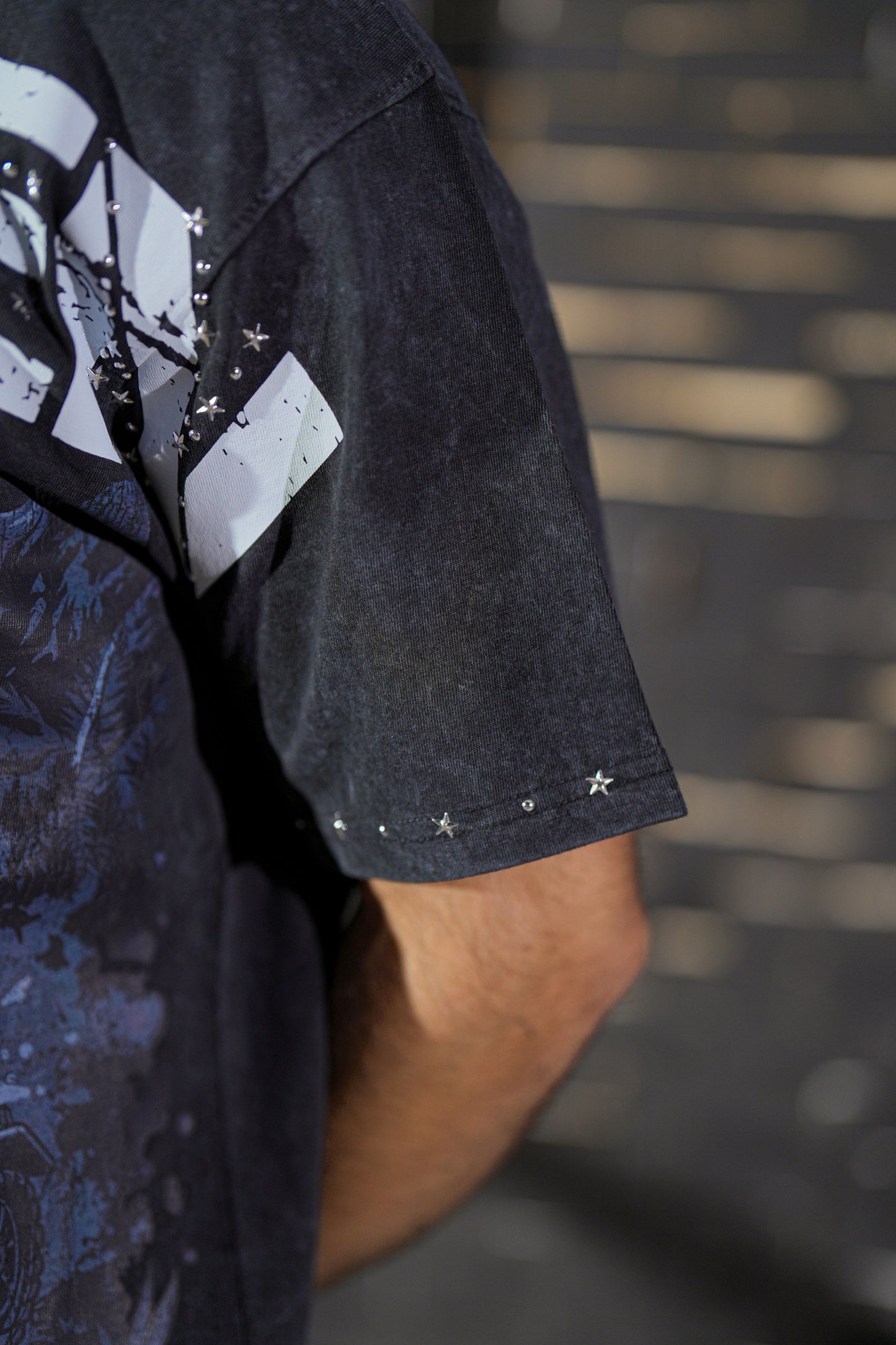 Unseen Premium Embellished Mens Tee Black