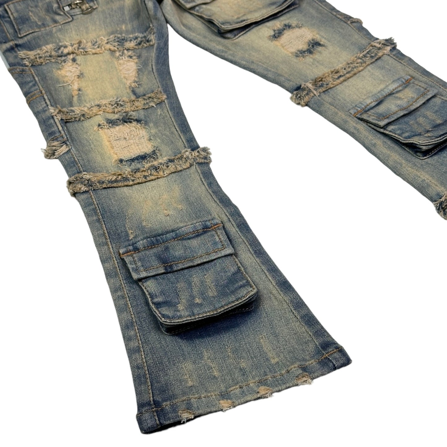 Rust Utility Premium Kids Stack Jeans