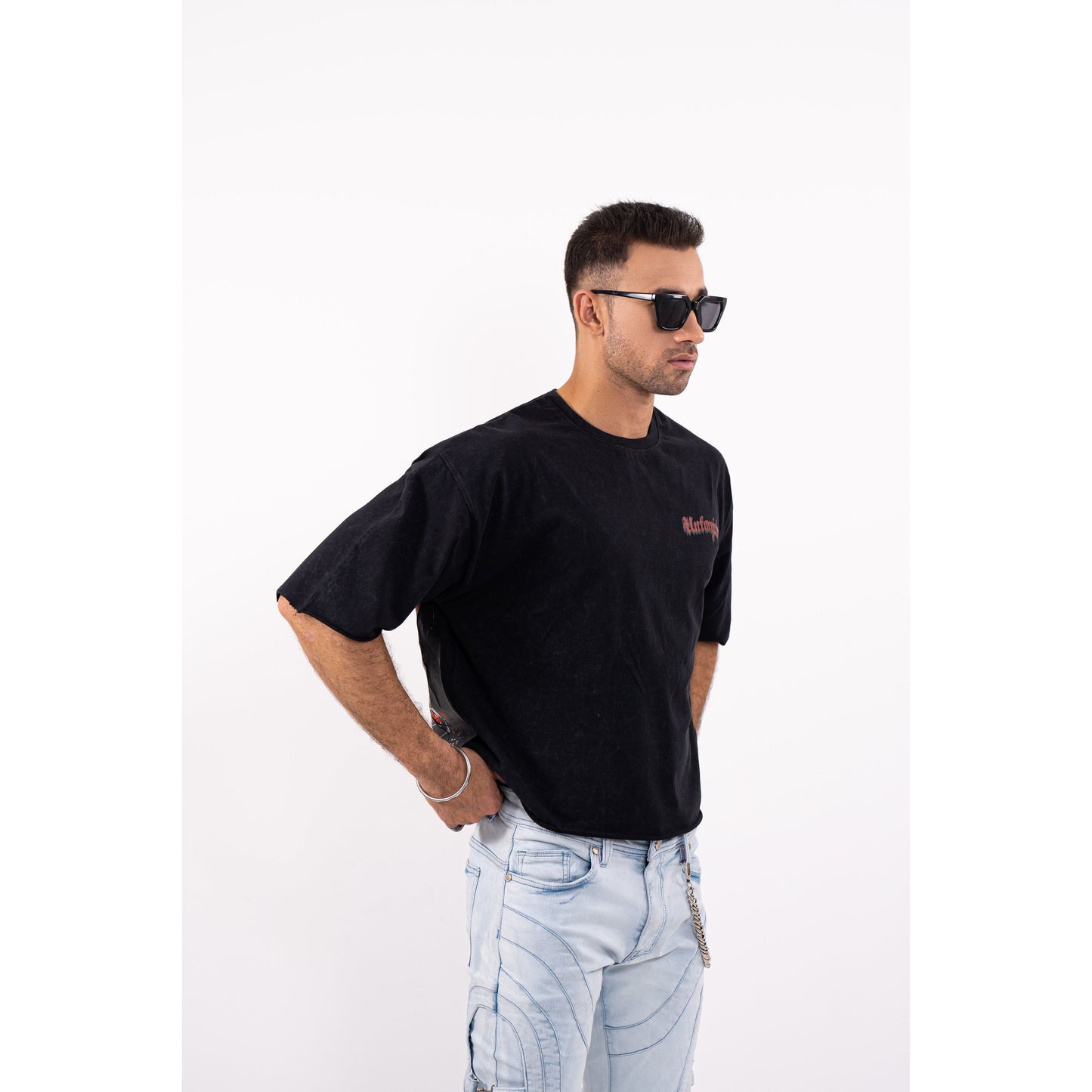 Unforgiving Cropped Oversized Washed Premium Mens Tee