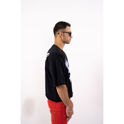 Dove Cropped Oversized Washed Premium Mens Tee