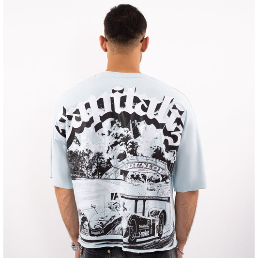 CAPITALIZE Cropped Oversized Washed Premium Mens Tee