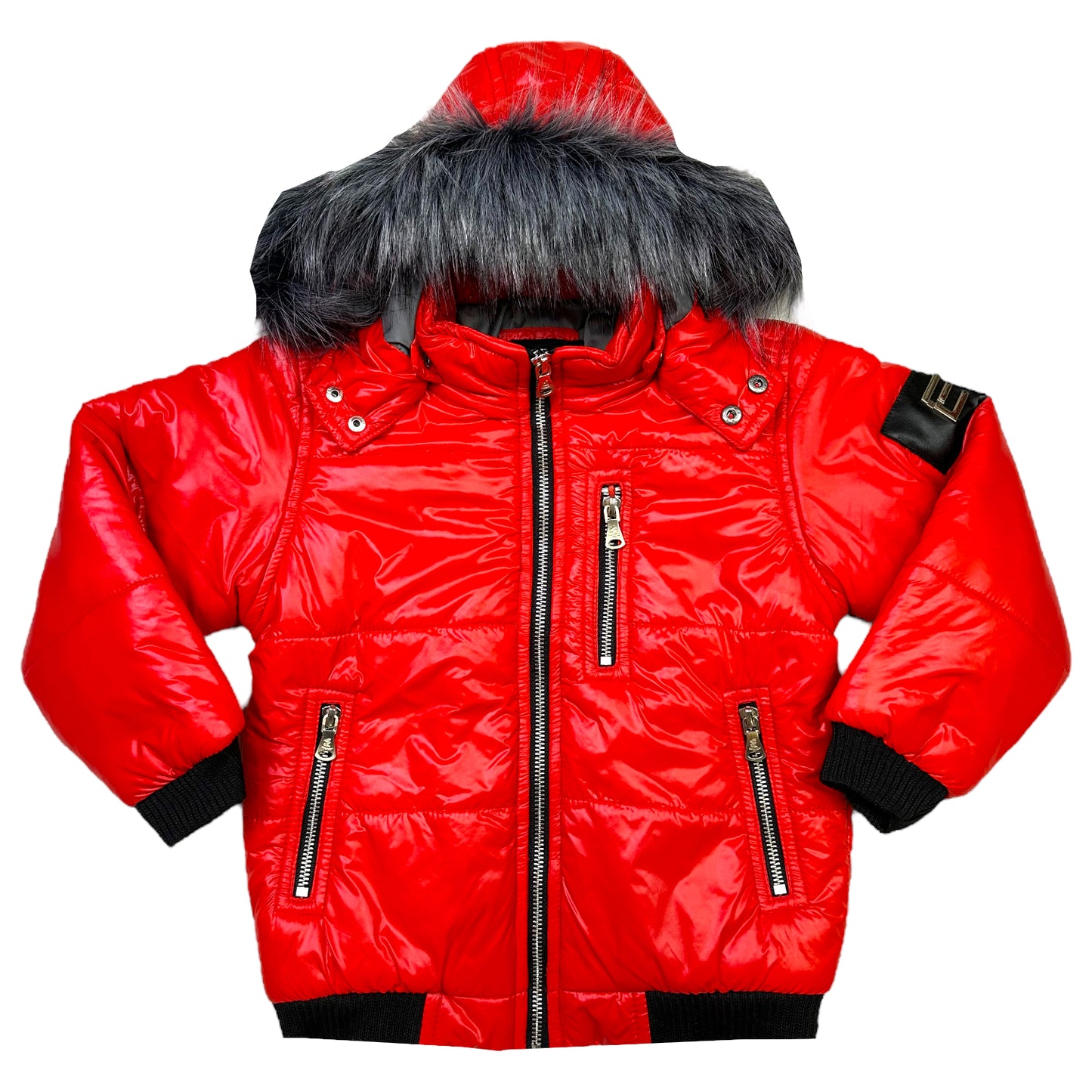 Crimson Red Premium Kids Puffer Jacket