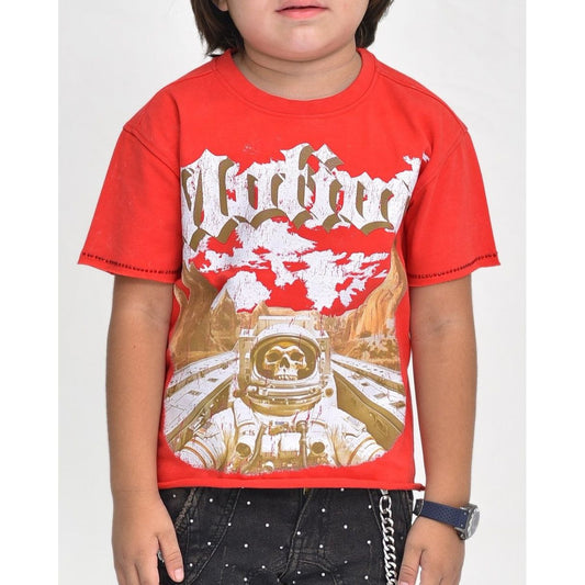 Motion Stone Premium Kids Cropped Tee Red