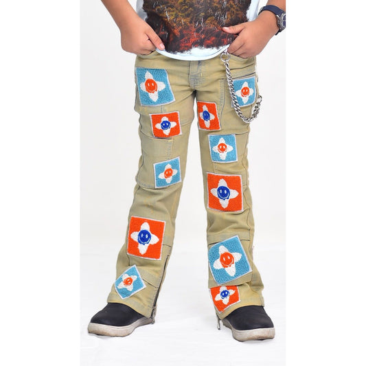4Clover Premium Kids Stacked Jeans Sand