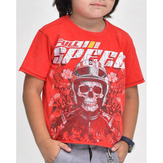 Full Speed Stone Premium Kids Cropped Tee