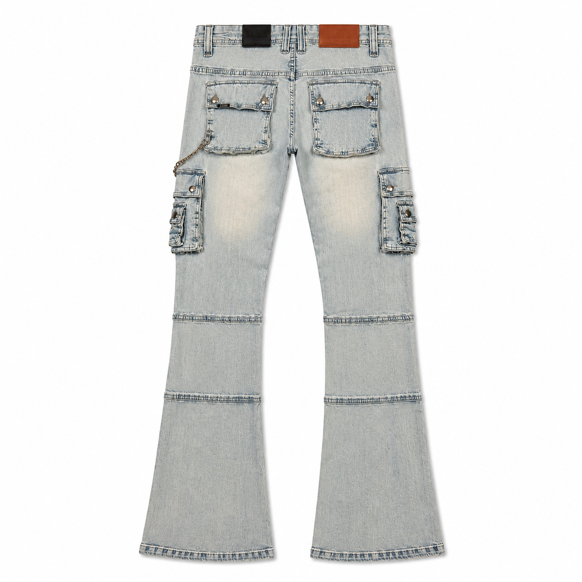 Buckle Vintage Denim Men's Flare Jeans + Chain