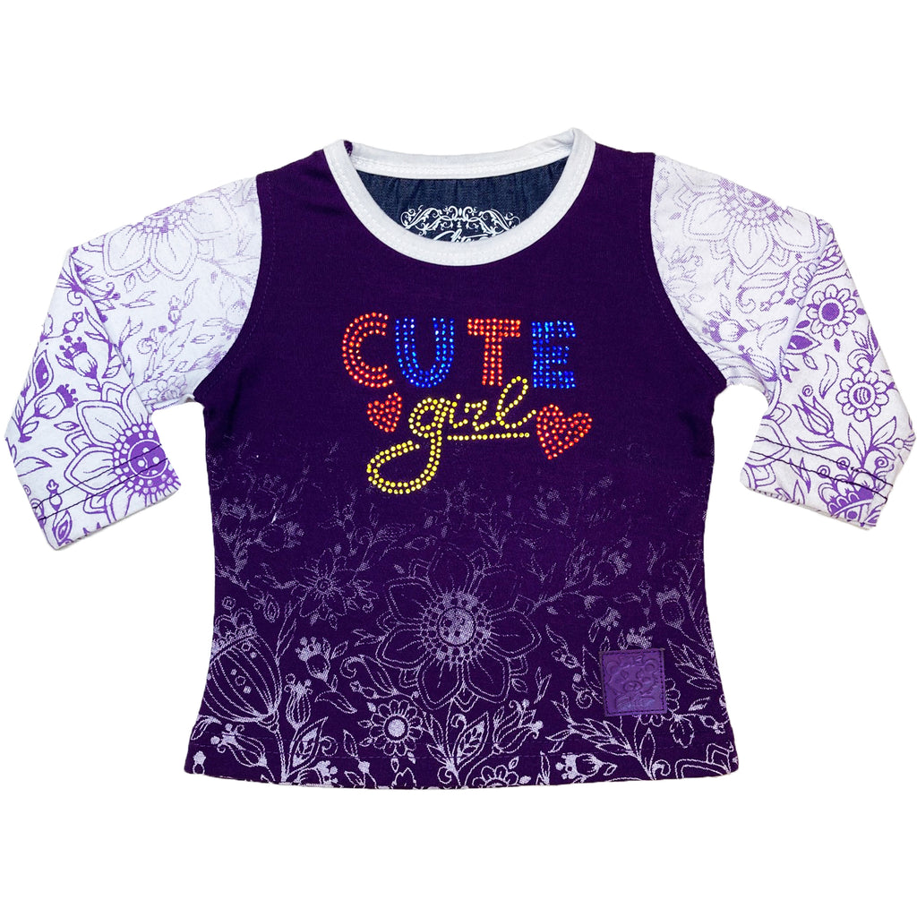 Cute Girl Infant Girls T-Shirt Purple