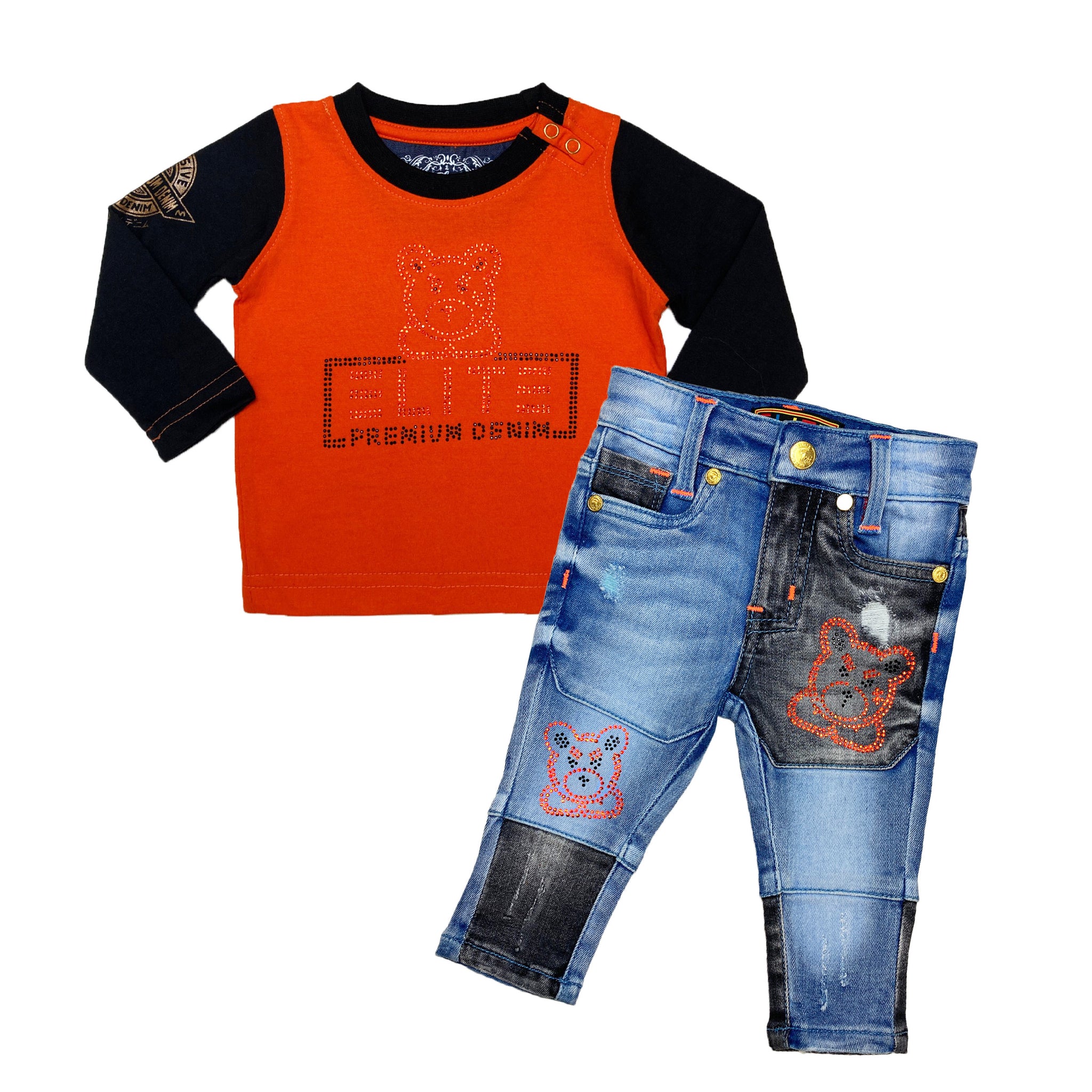 Elite Orange Infant Boys Jeans