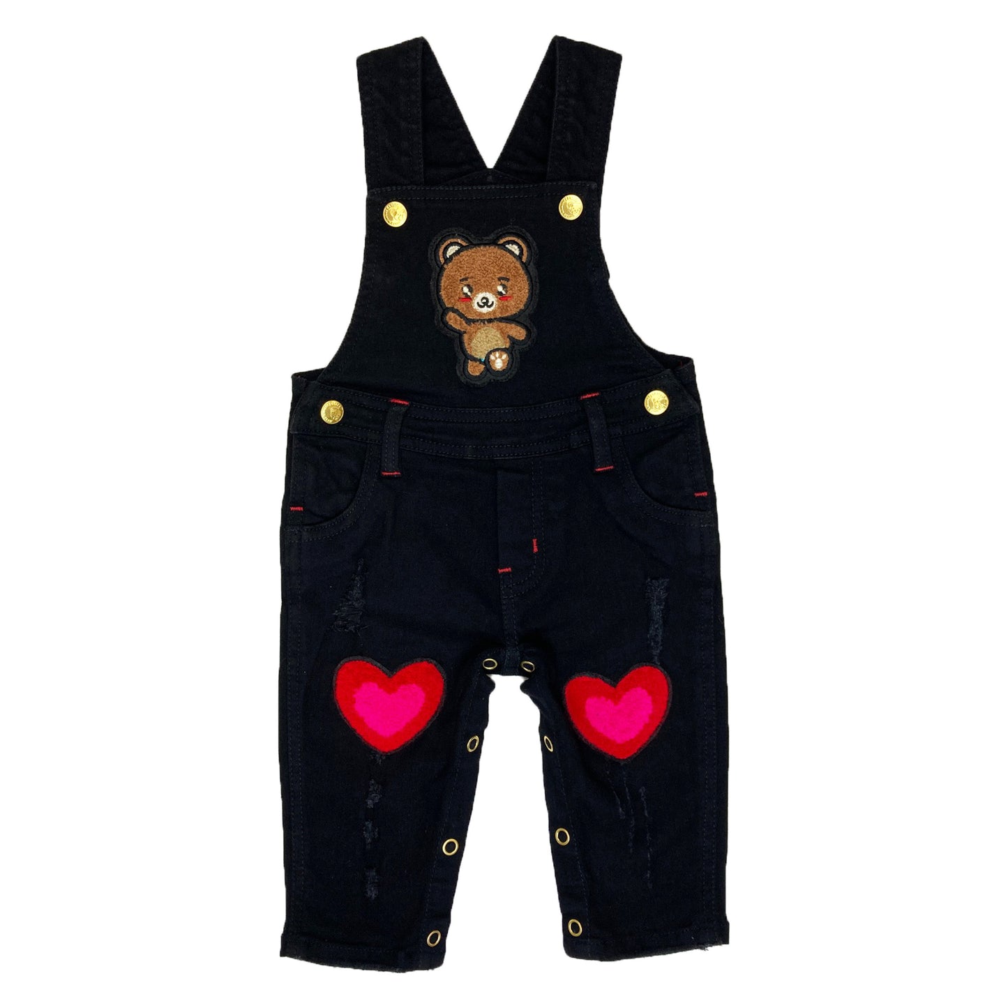 Bear Infant Girls Cover-all Black