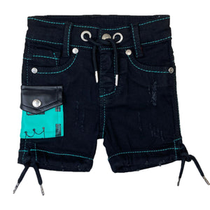 RICH Infant Boys Premium Denim Shorts Teal