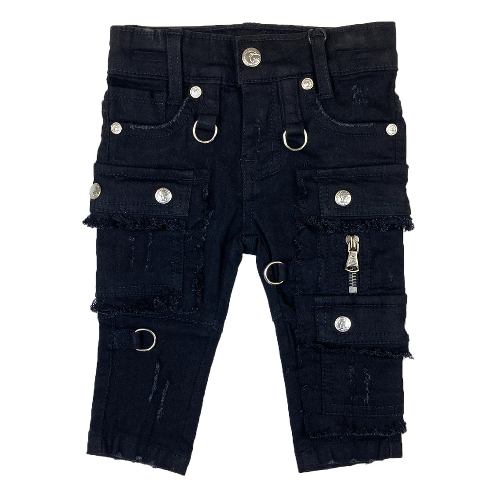 Double Pocket Premium Infant Boys Jeans Black