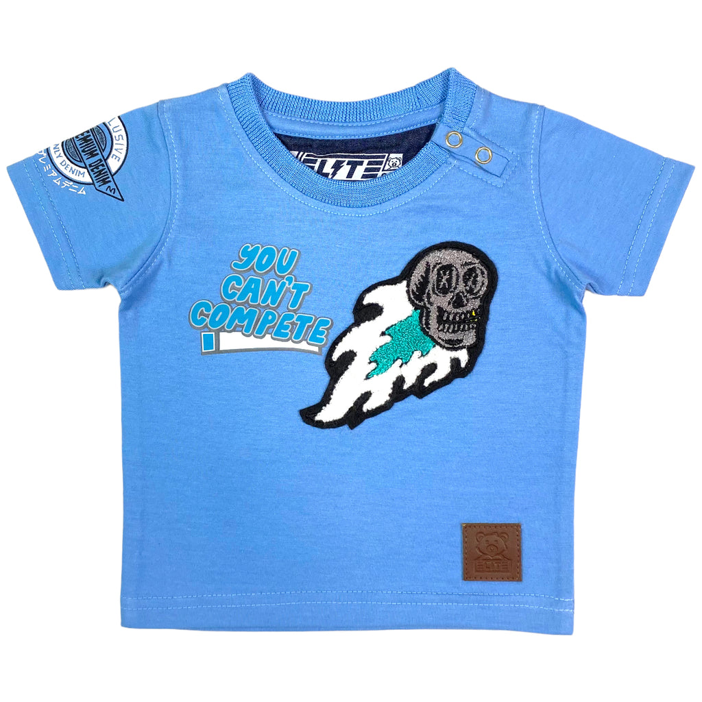 Can't Compete Premium Infant Boys Tee Baby Blue
