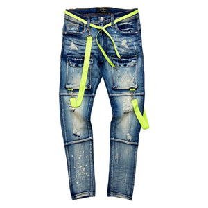 Highlight Men's Premium Cargo Jeans - Elite Premium Denim