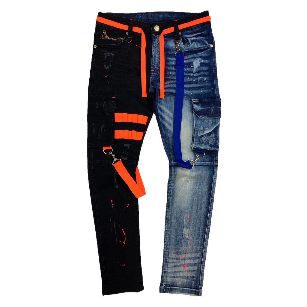 Dark Ocean Men's Premium Cargo Jeans - Elite Premium Denim