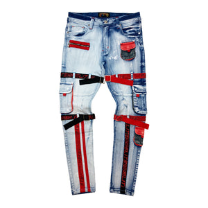 Laser Men's Premium Cargo Jeans - Elite Premium Denim