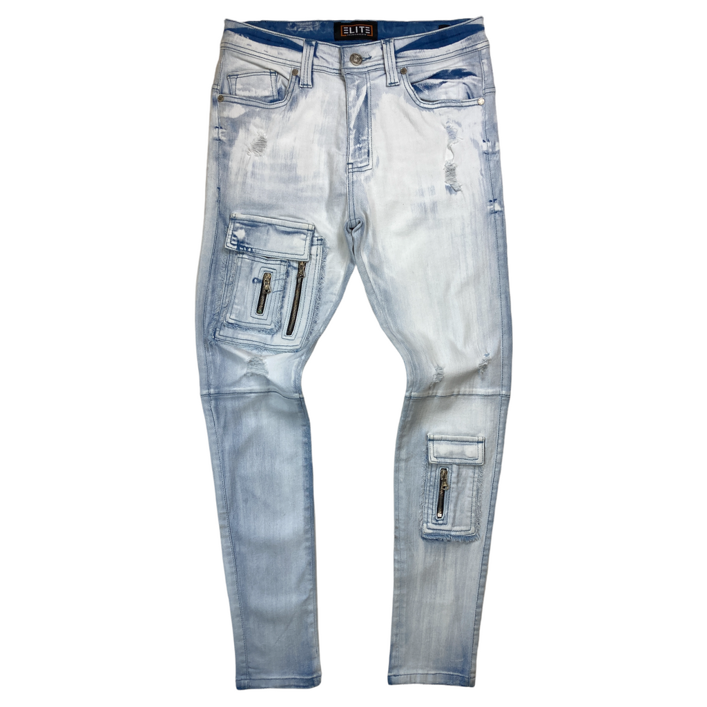 Zipped Premium Men's Skinny Jeans Light
