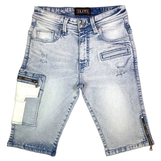 Sky Light Acid Premium Men's Denim Shorts