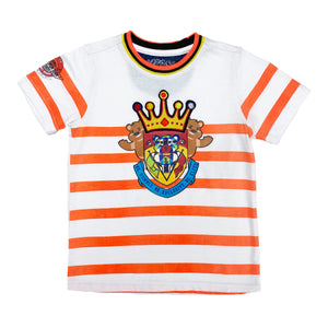 Orange Stripe Crown Kids Shirt - Elite Premium Denim