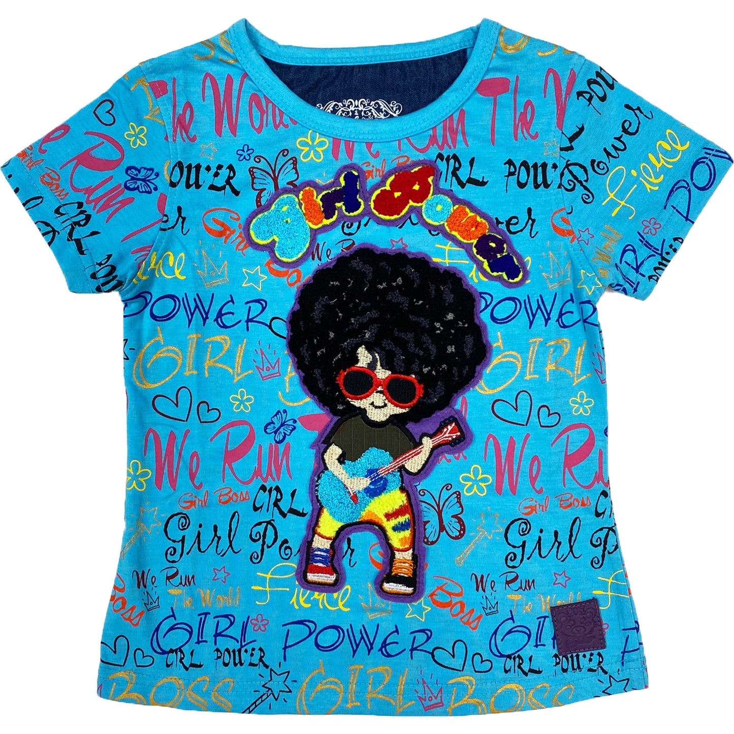 Girl Power Girls Tee Blue - Elite Premium Denim