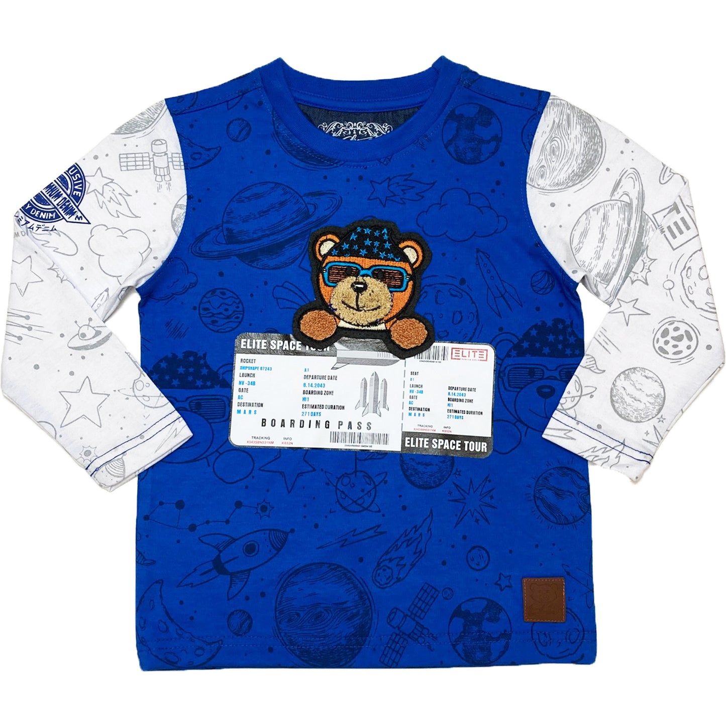 Hyper Royal Long Sleeve Kids Tee