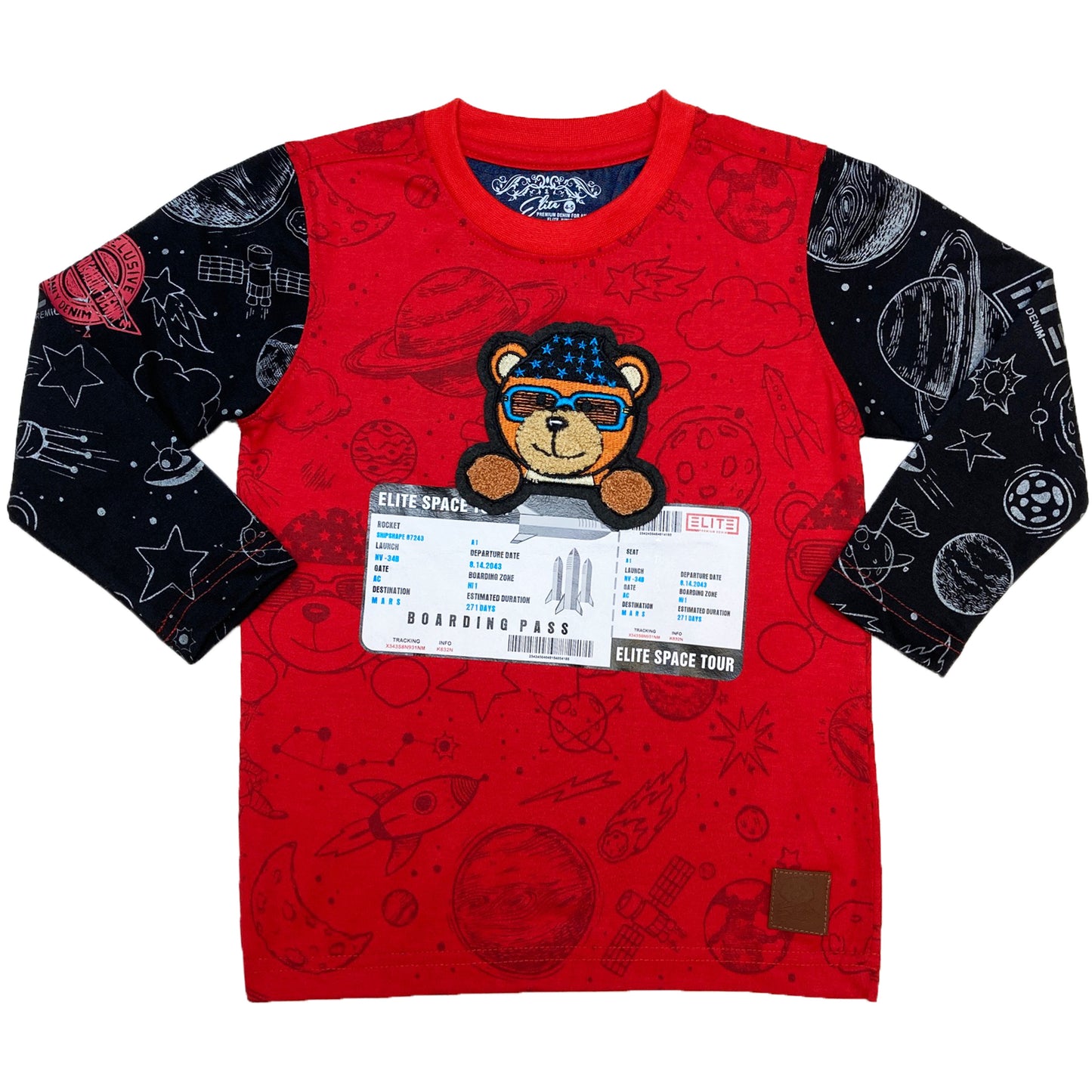 Red Rocket Long Sleeve Kids Tee