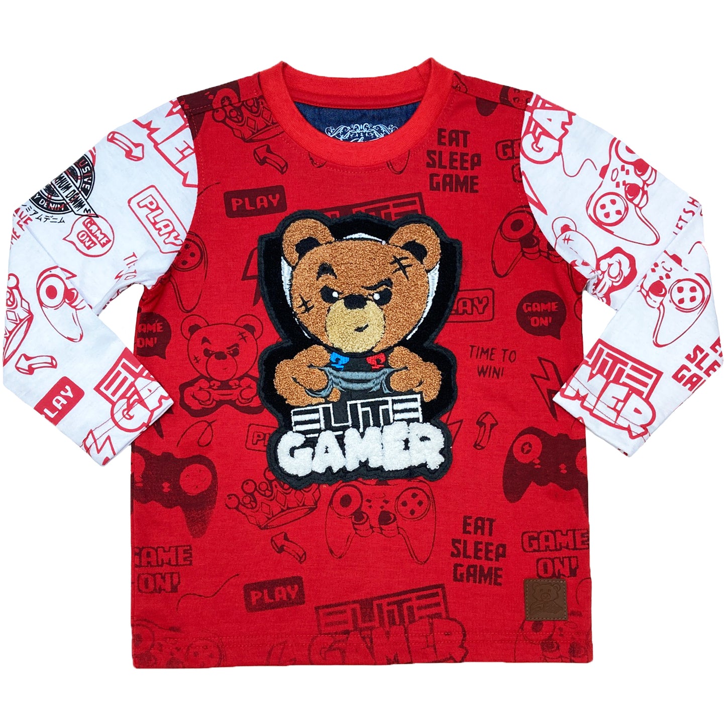 Gamer Red Long Sleeve Kids Tee