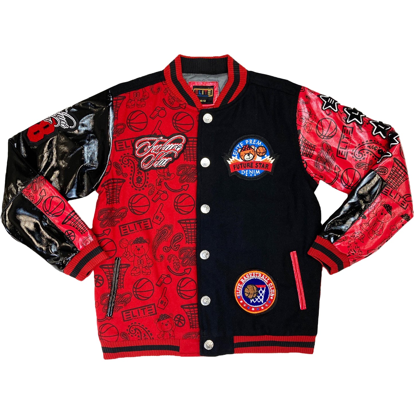 Premium Kids Varsity Jacket Red