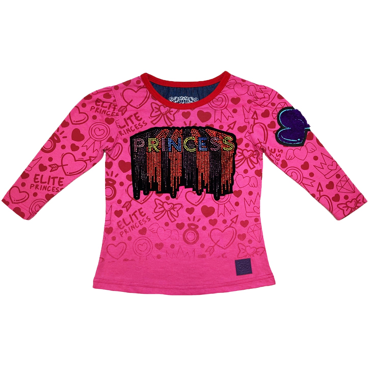 Stone Drip Girls Long Sleeve Tee Pink