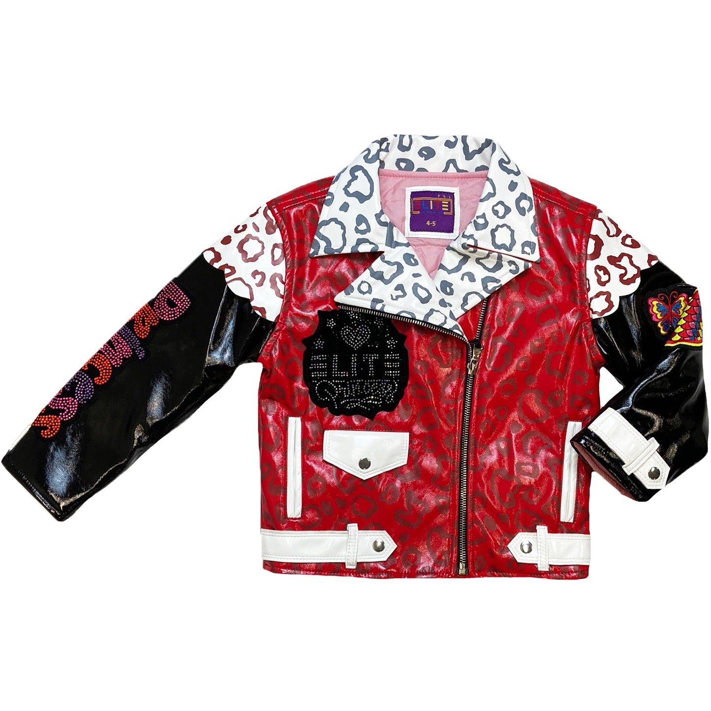 Premium Girls PU Leather Jacket Red