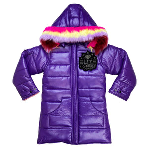 Premium Girls Puffer Jacket Purple