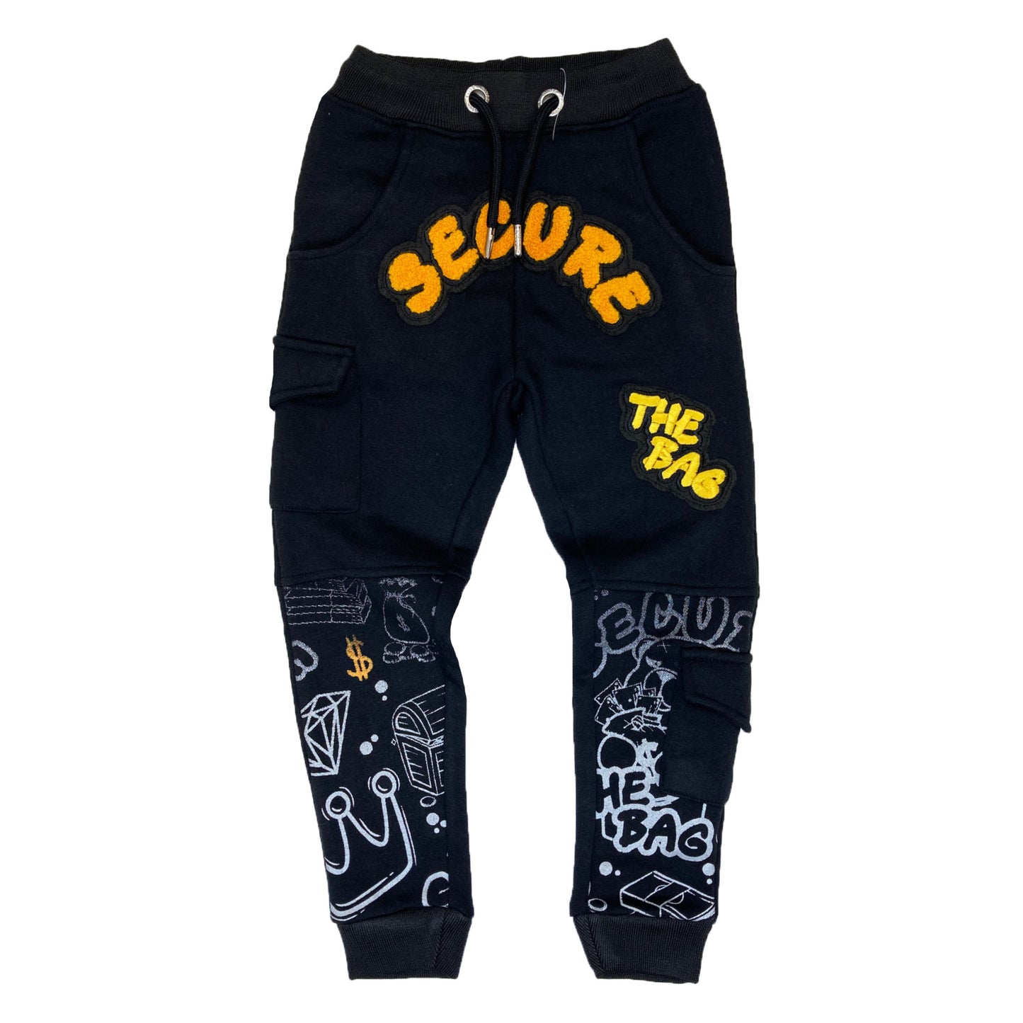 Secure Black Premium Kids Jogger Set