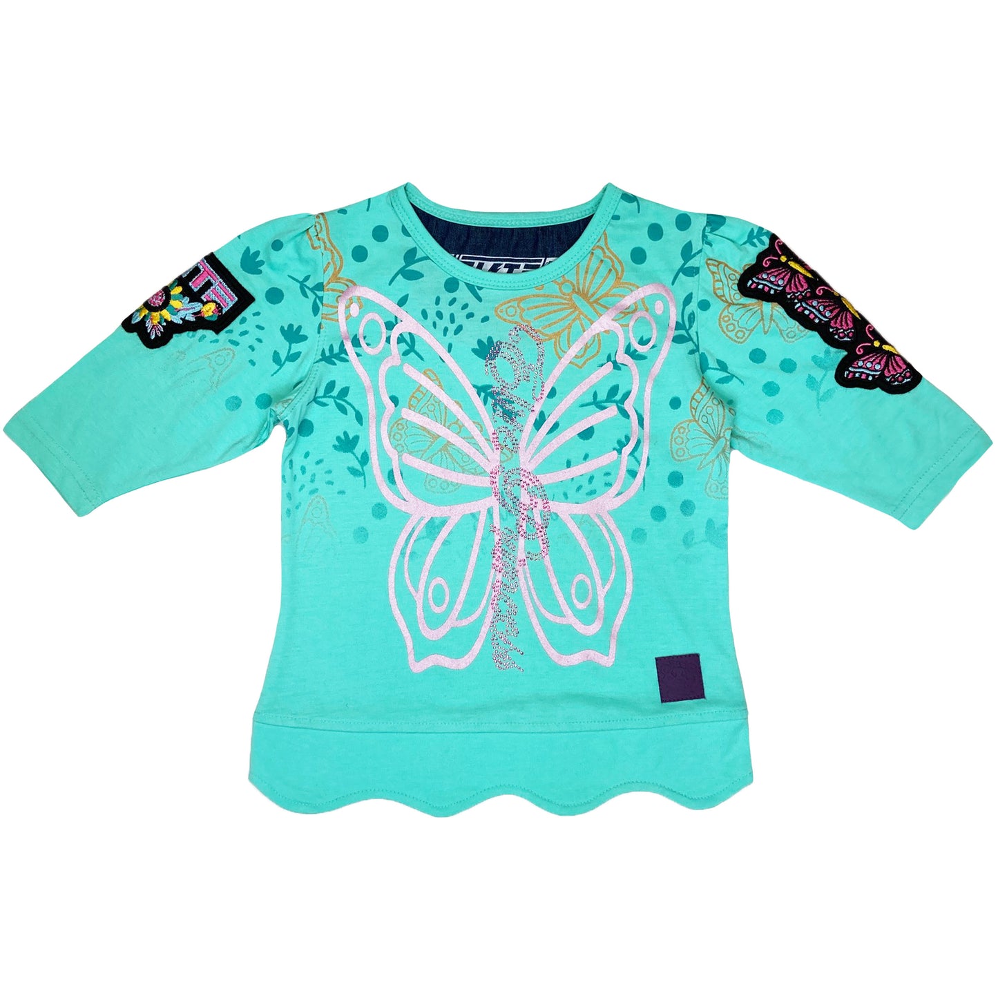 Butterfly Premium Girls Tee Teal