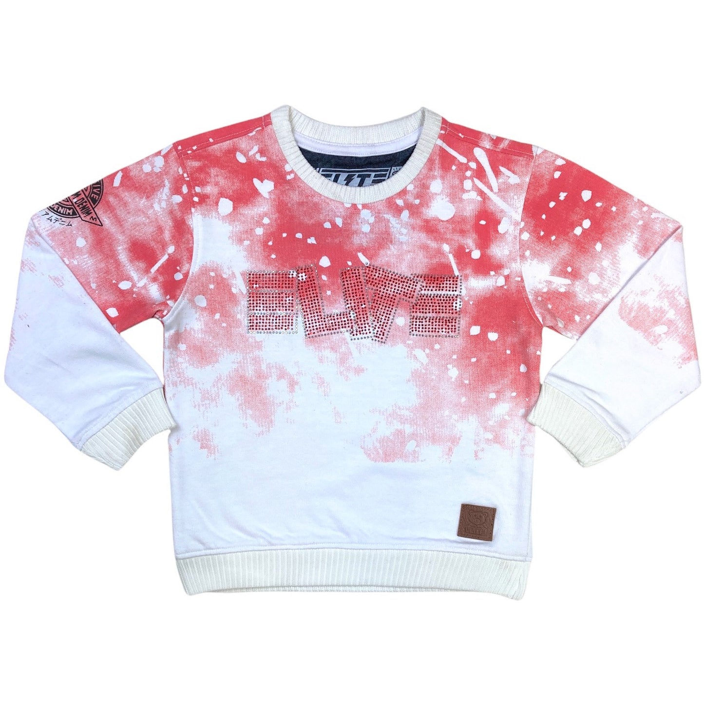 Tie-Dye Red Kids Sweatshirt