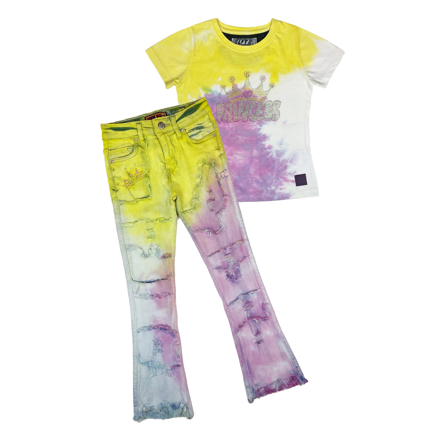 Tie-Dye Clouds Girls Tee