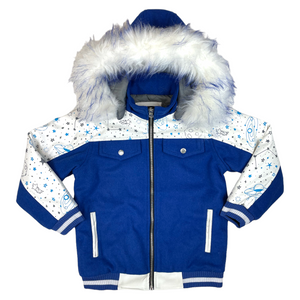 Premium Kids Wool/Leather Jacket Polar