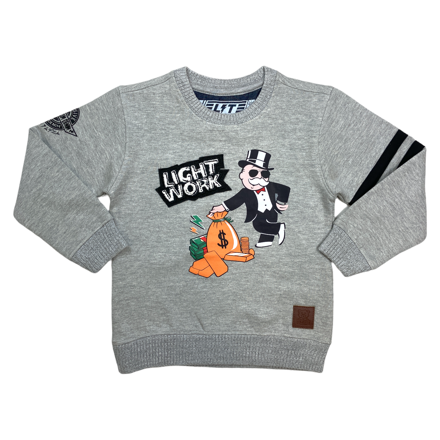 Light Work Premium Kids Sweatshirt Grey