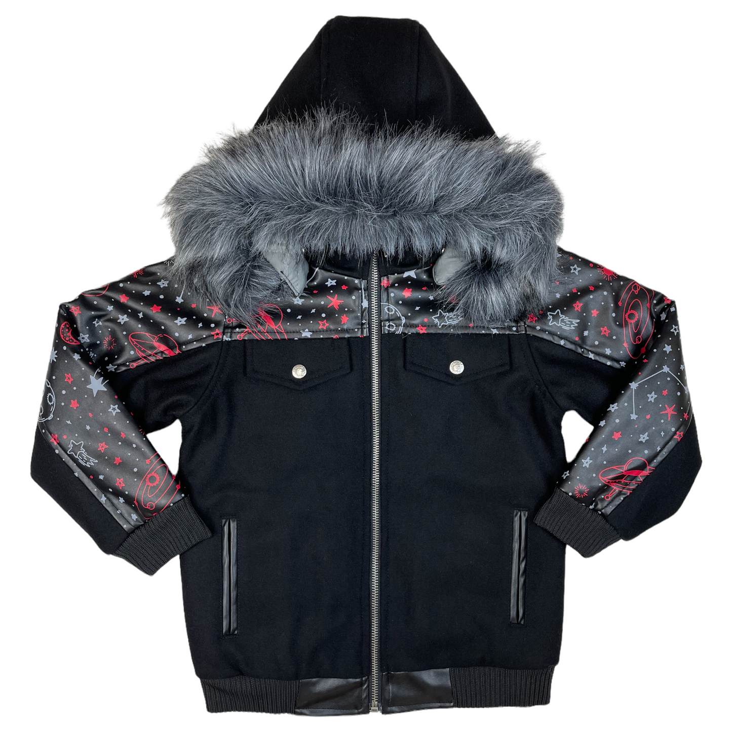 Premium Kids Wool/Leather Jacket Laser