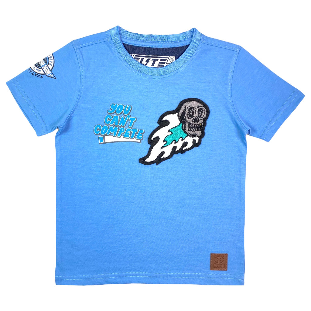 Can't Compete Premium Kids Tee Baby Blue