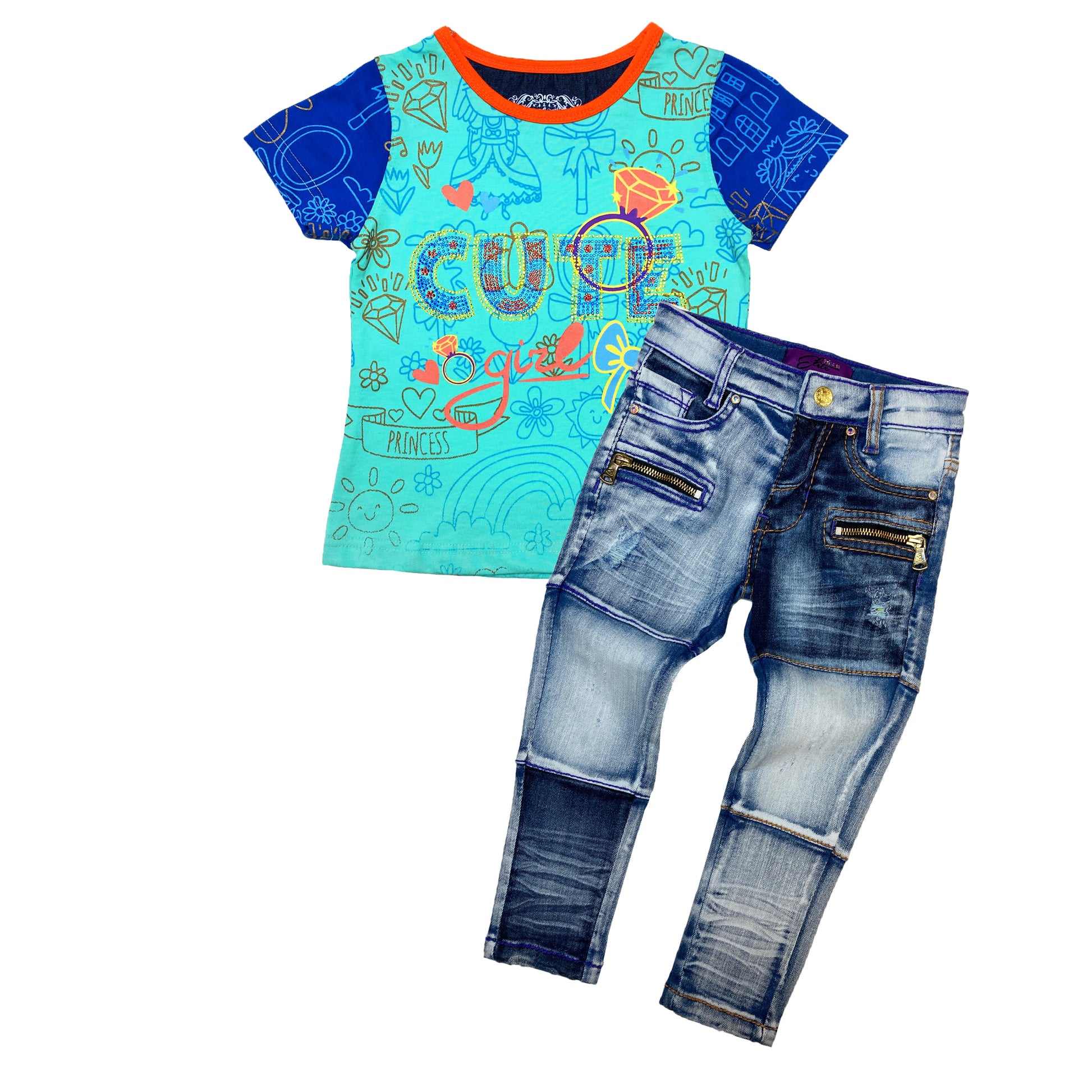 Cute Girls Stone Tee - Elite Premium Denim