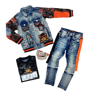 Solar Flare Kids Premium Denim Jacket Set