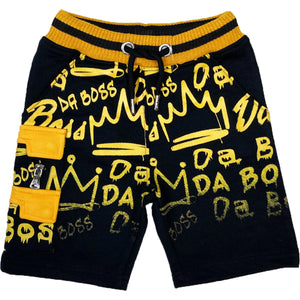Boss Premium Kids Knit Shorts Yellow