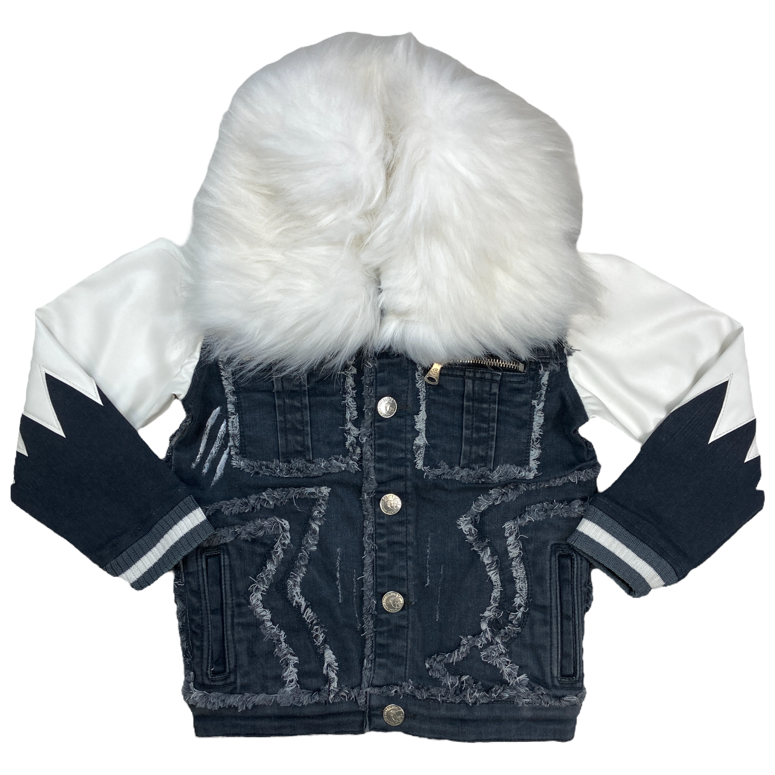 Arctic Grey Kids Premium Denim Jacket Set