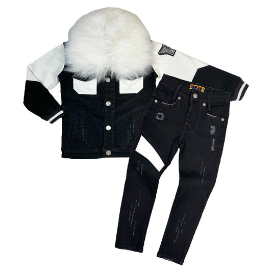 Panda Jet Kids Premium Denim Set