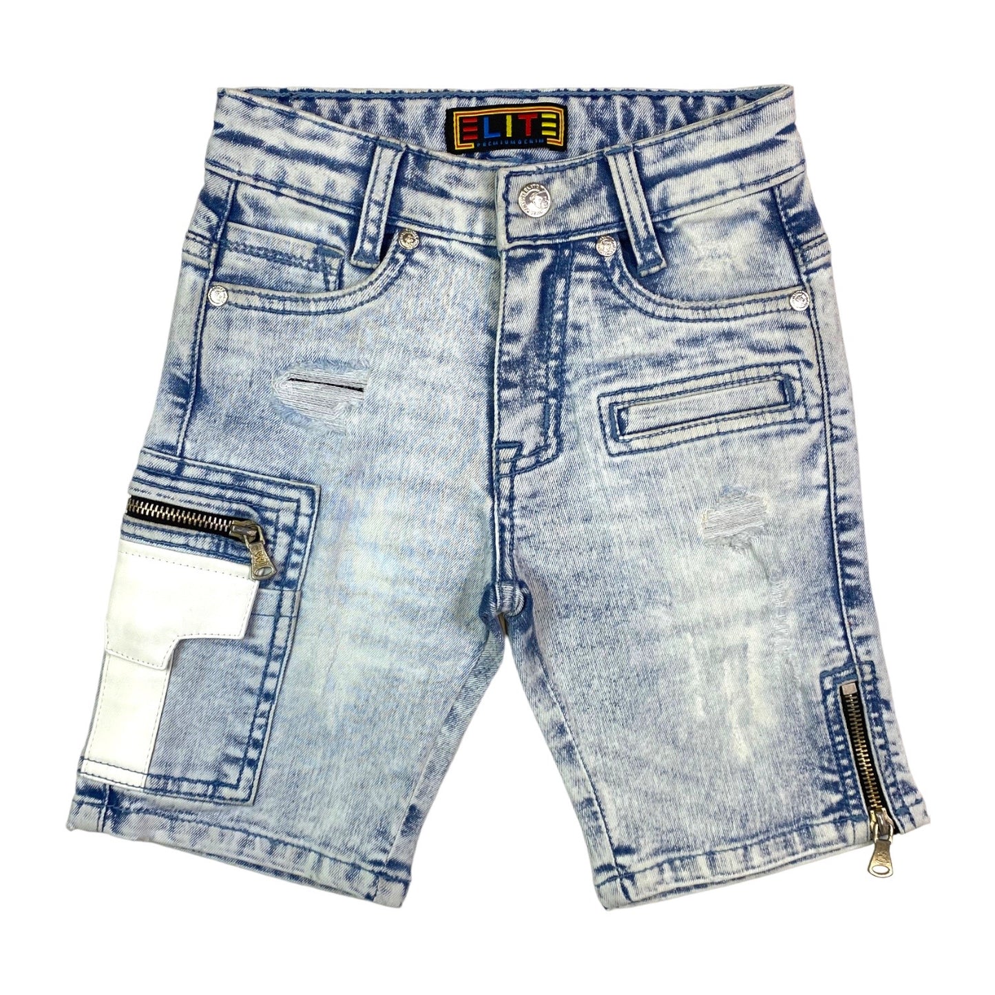 Sky Light Acid Premium Kids Denim Shorts